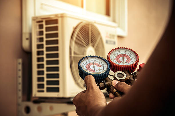 Professional Heat Pump Repair technician working in Winnsboro, SC